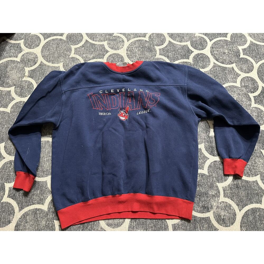 Vintage 90's Cleveland Indians Men's Lee Sport Crewneck Sweatshirt Sz L